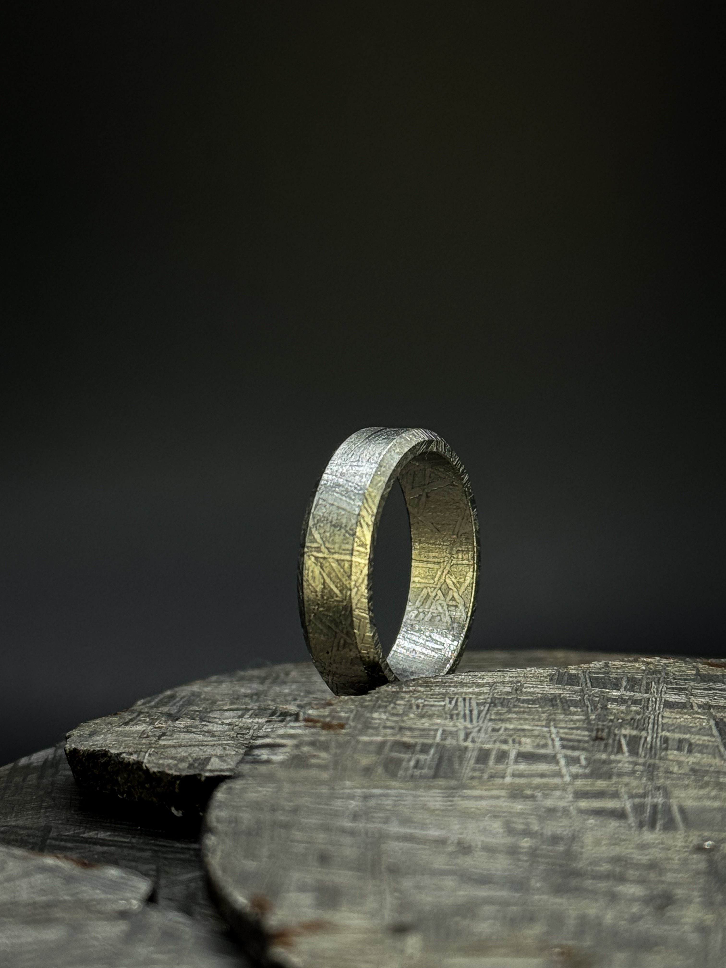 Muonionalusta meteorite Solid ring, Flat.