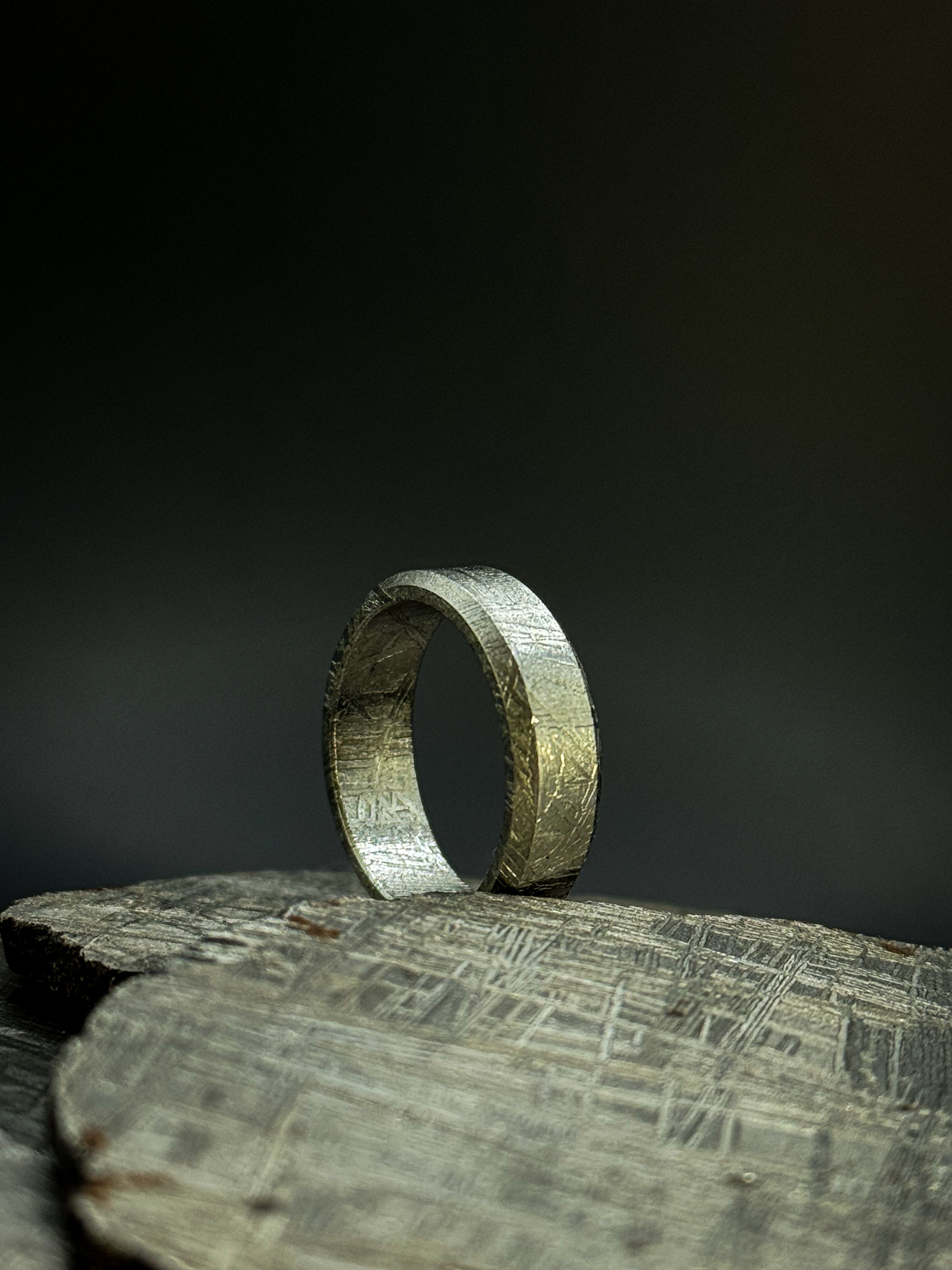 Muonionalusta meteorite Solid ring, Flat.