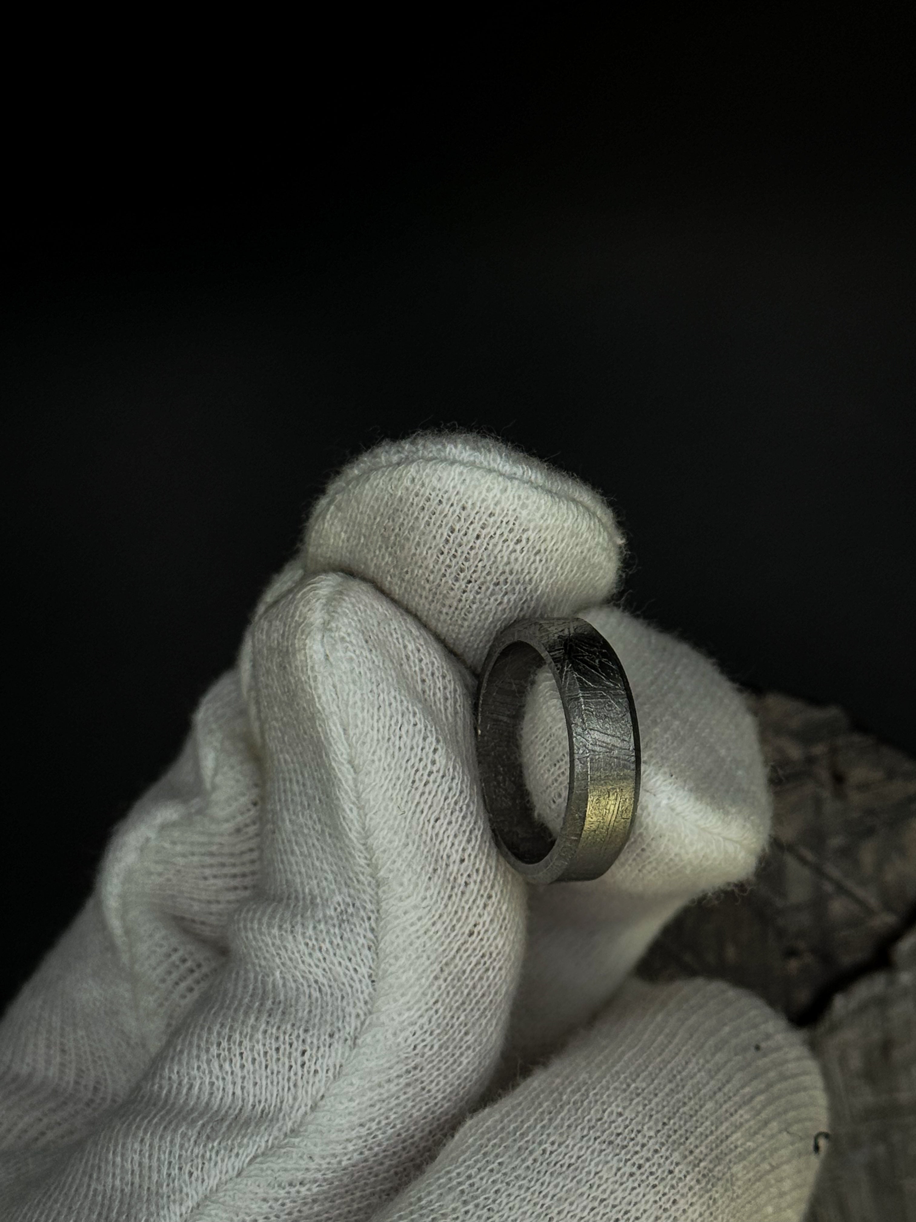 Muonionalusta meteorite Solid ring, Flat.