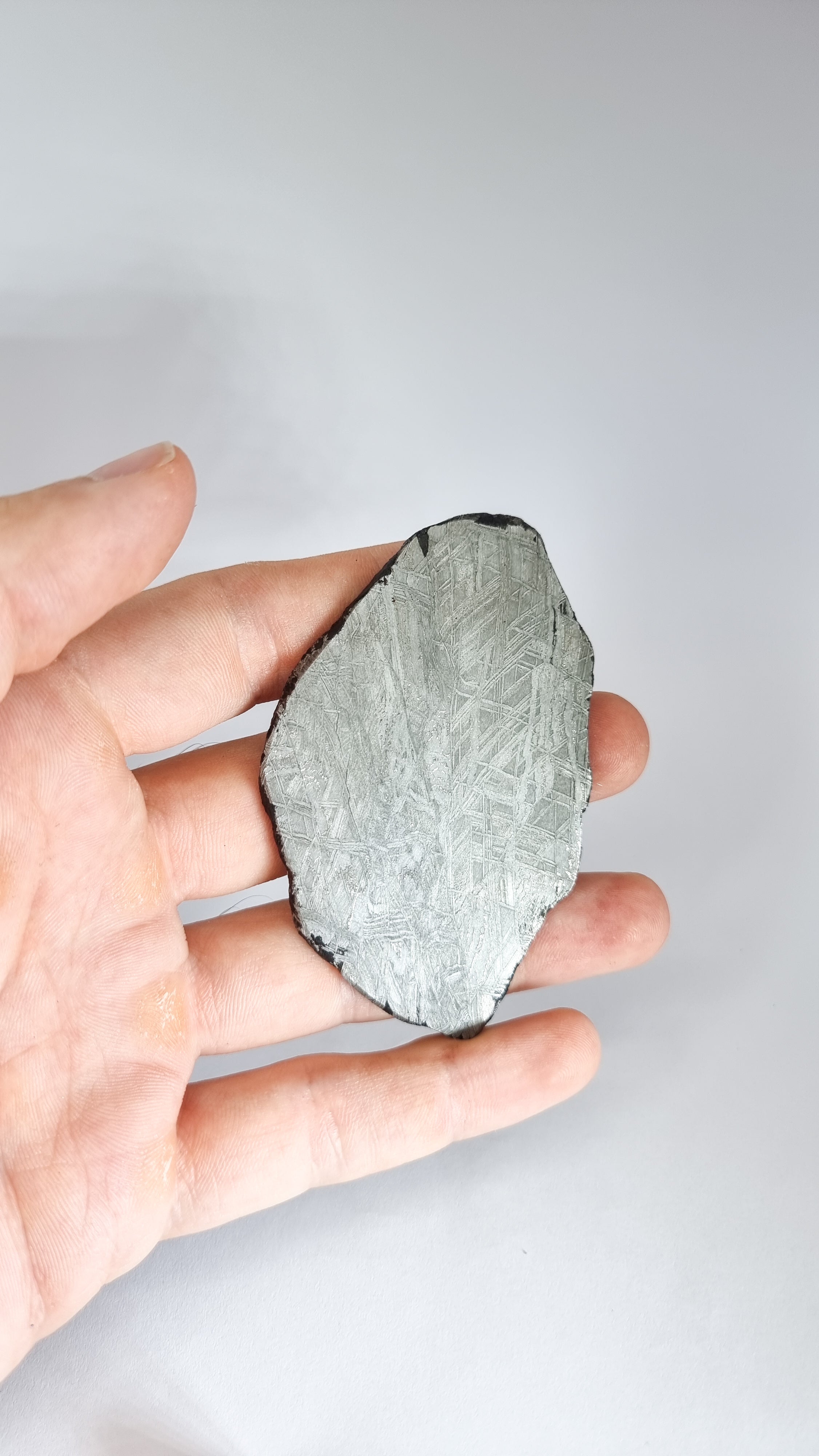 Muonionalusta Meteorite, Sweden. Slice 76.99grams